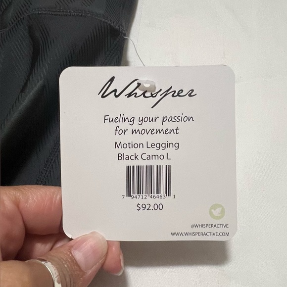 NEW Whisper Motion High Waist Yoga Leggings Camo Activewear Workout Gym Train - Picture 7 of 10